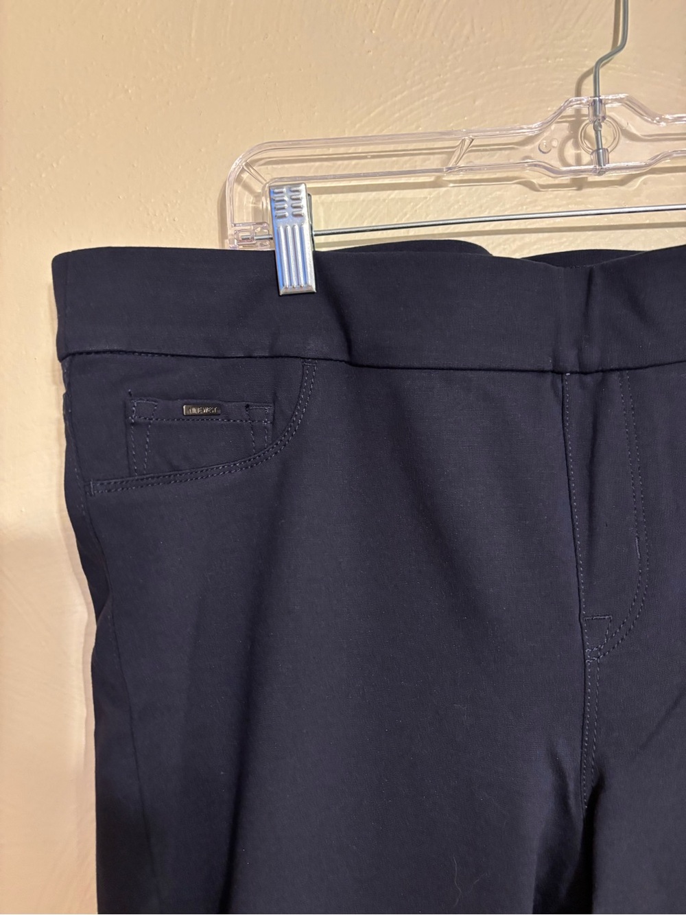 ๐ Nine West Skinny Pull On Pants Navy Blue Stretch XL NWT - Picture 9 of 11